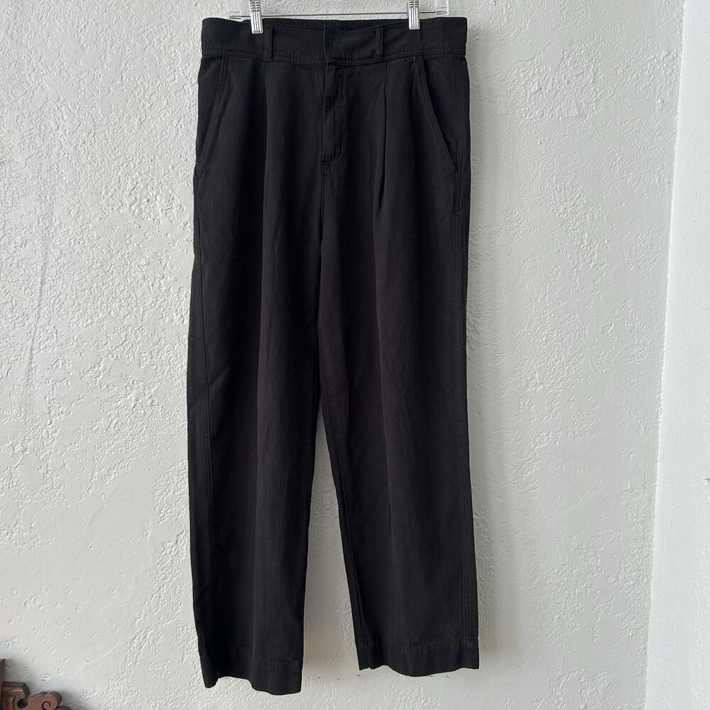Loup Black Pleated Trouser Pants Women's Size XL Minimalist Chic